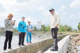 Bupati Bantaeng Uji Nurdin Tinjau Perbaikan Saluran Irigasi Rampung Usai Roboh Akibat Banjir