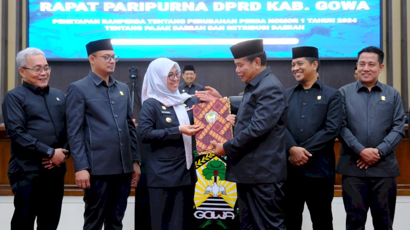 Perda Pajak dan Retribusi Daerah Disahkan, Bupati Gowa Harap Mampu Tingkatkan PAD