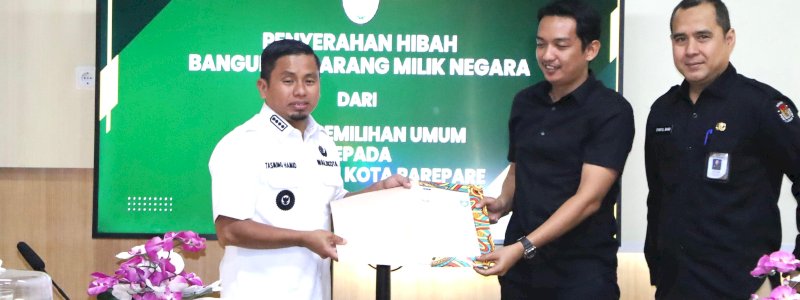 Pemkot Parepare dan KPU Teken Serah Terima Hibah Bangunan Eks Kantor KPU