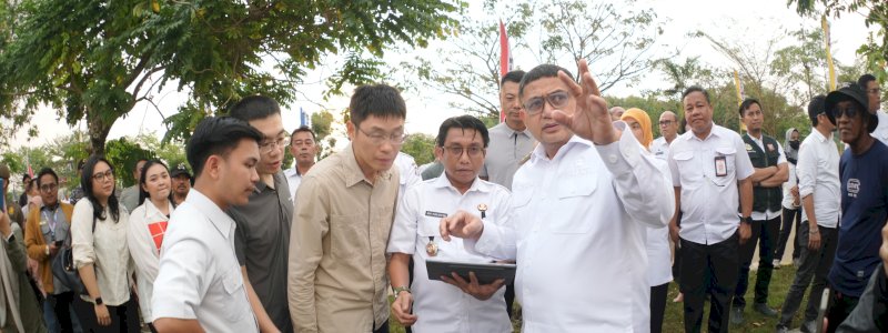 Investor China Tinjau Lokasi Proyek Stadion Makassar di Untia