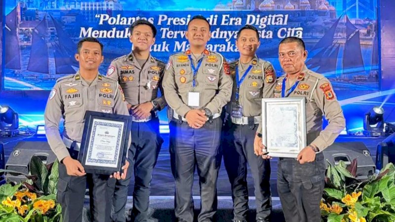 Satlantas Polres Wajo Raih Dua Penghargaan dalam Rakernis Ditlantas Polda Sulsel 2025