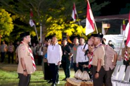 Momen Gubernur Andi Sudirman Hadiri Malam Puncak Kemah Pendidikan Karakter di CPI