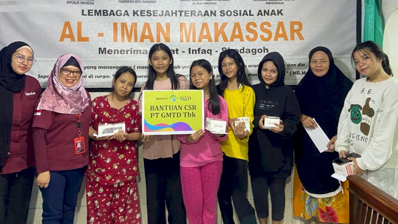 Bantuan CSR GMTD disalurkan ke lembaga kesejahteraan dan  sosial Anak Al-Iman Makassar 