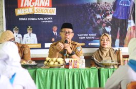 Dinsos Gowa Perkenalkan Taruna Siaga Bencana di SMPN 2 Pattallassang
