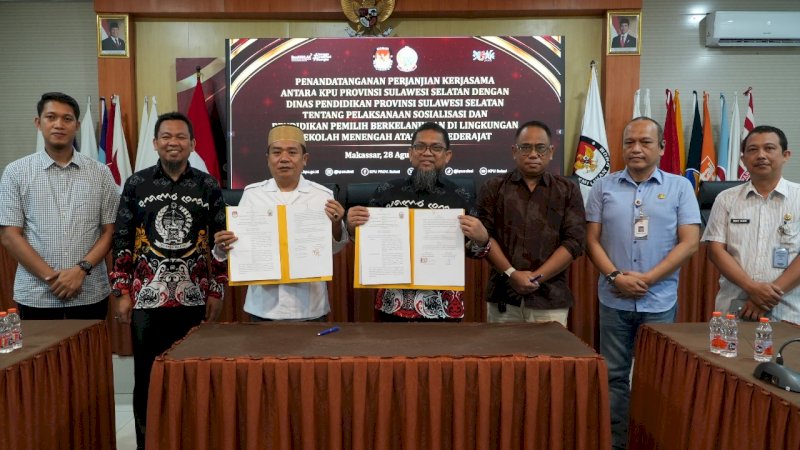 KPU Sulsel dan Dinas Pendidikan Jalin Kerja Sama Sosialisasi Pemilih di Sekolah