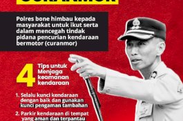 Kapolres Bone Himbau Masyarakat Waspada Aksi Curanmor