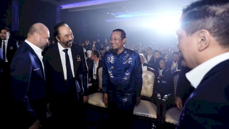 Rakernas NasDem di Makassar, Gubernur Sulsel Apresiasi Komitmen untuk Pembangunan Daerah