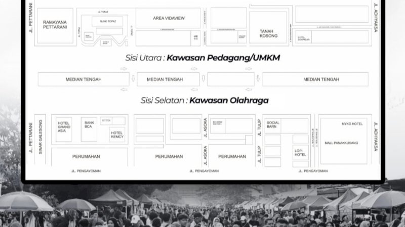 Lebih Rapi, Pemkot Buka Ruang untuk PK5 dan UMKM di Kawasan Car Free Day Boulevard