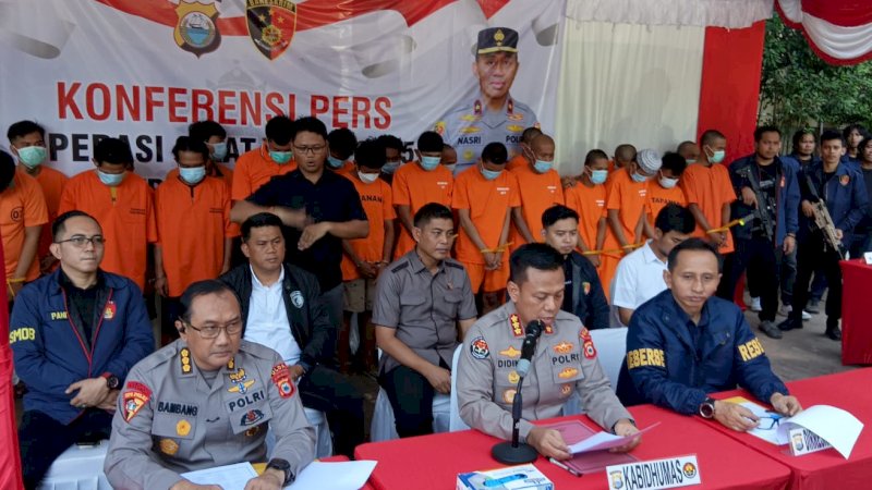 Operasi Sikat Lipu 2025 Polda Sulsel Ungkap 290 Kasus, 411 Tersangka Diamankan