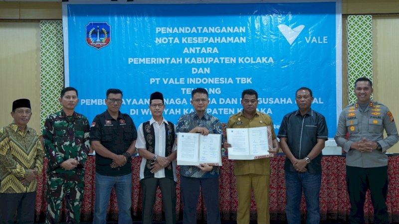 PT Vale Lakukan MoU dengan Pemkab Kolaka Tentang Pemberdayaan Tenaga Kerja dan Pengusaha Lokal