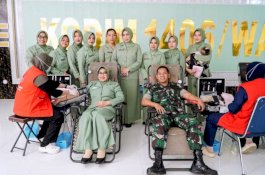 Kodim 1406/Wajo Gelar Baksos Kesehatan, Donor Darah, dan Pembagian Sembako Sambut HUT TNI ke-80