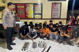 Polsek Manggala Gagalkan Pesta Miras dan Amankan Puluhan Remaja