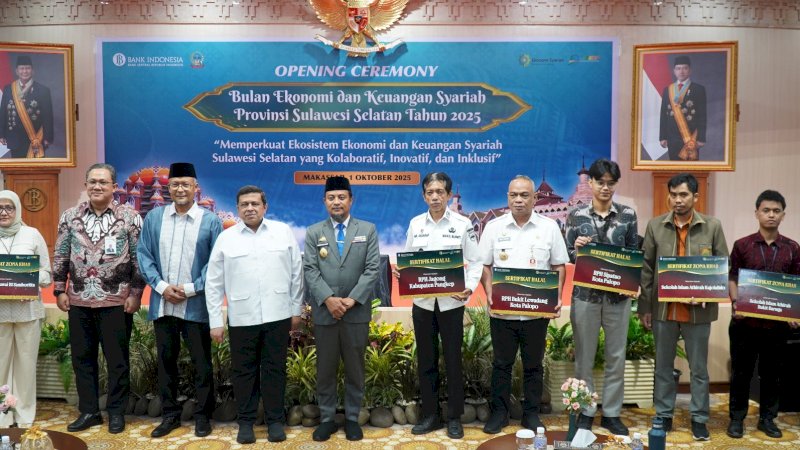 Sekolah Islam Athirah menerima Sertifikat Zona KHAS (Kuliner Aman, Halal, dan Sehat) dari Bank Indonesia Provinsi Sulawesi Selatan, Rabu (1/10/2025).