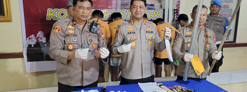 Polisi Tangkap 5 Anggota Geng Motor Pelaku Tawuran di Makassar