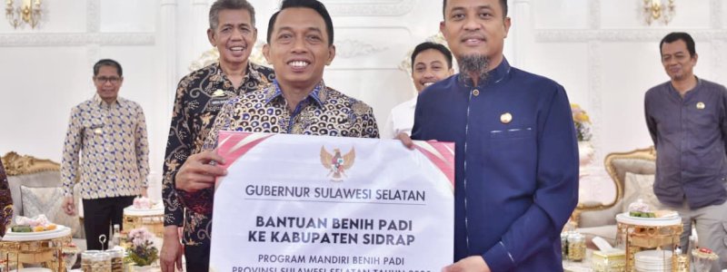 Gubernur Sulsel Salurkan Bantuan Benih ke Soppeng dan Sidrap