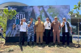 Bandara Internasional Sultan Hasanuddin Tanam 600 Pohon Tabebuya, Dihadiri Langsung Bupati Maros