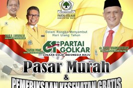 Rayakan HUT ke-61, Golkar Wajo Hadirkan Pasar Murah dan Layanan Kesehatan Gratis