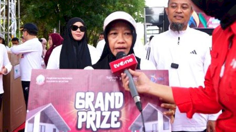 IRT Dapat Hadiah Rumah di Jalan Sehat Anti Mager Peringatan 356 Sulsel