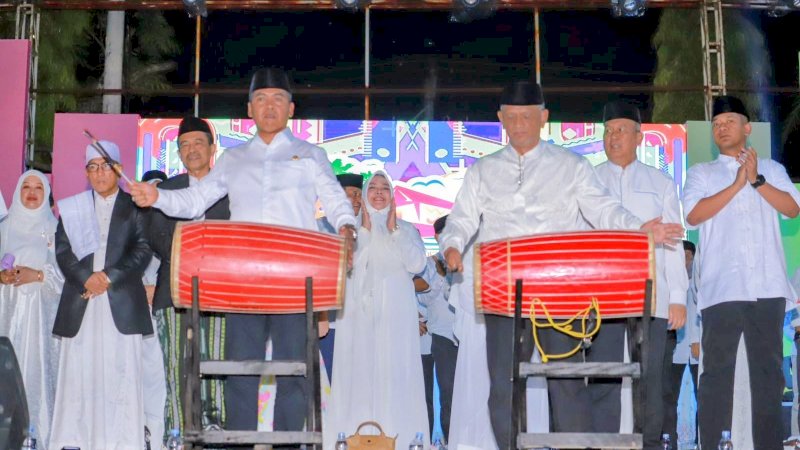 Wajo Bersalawat Warnai Festival Danau Tempe 2025, Lapangan Merdeka Jadi Lautan Jamaah
