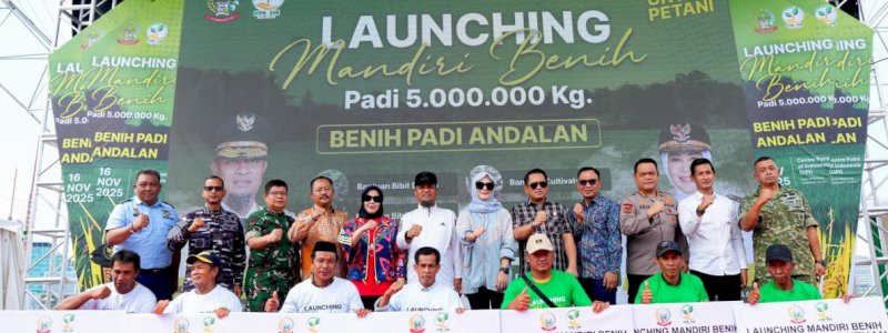 Gubernur Sulsel Luncurkan Program Mandiri Benih Padi Andalan