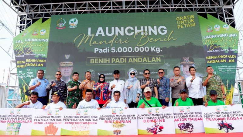 Gubernur Sulsel Luncurkan Program Mandiri Benih Padi Andalan