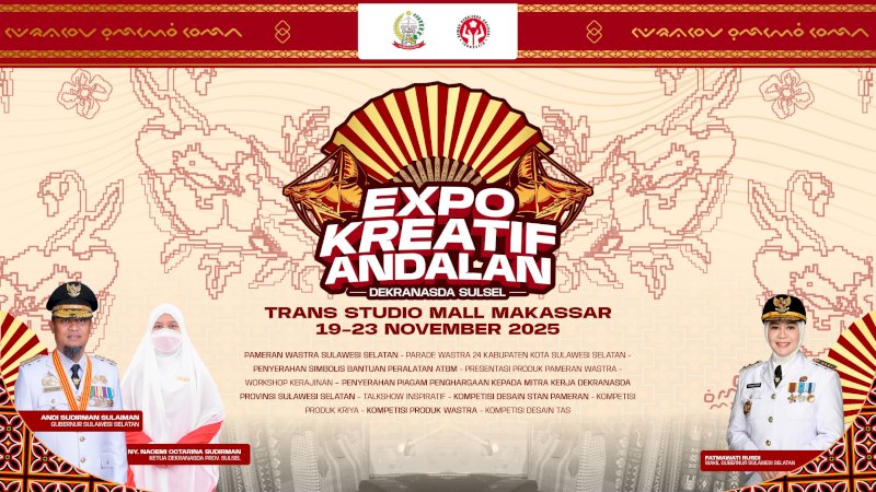 Expo Kreatif Andalan 2025 Jadi Wadah UMKM Sulsel Tunjukkan Karya dan Daya Saing ke Pasar Global