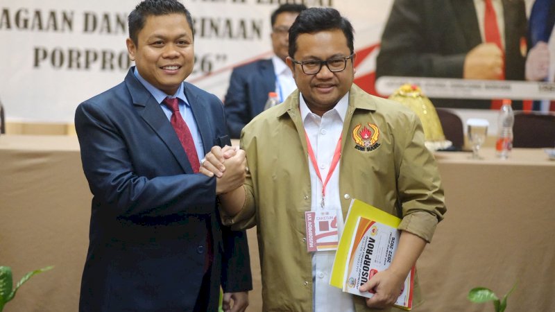 Darmawangsyah Muin Terpilih Aklamasi Pimpin KONI Sulsel