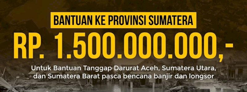 Bencana di Sumatera, Gubernur Sulsel Berikan Rp1,5 Miliar Bantuan Keuangan Tanggap Darurat