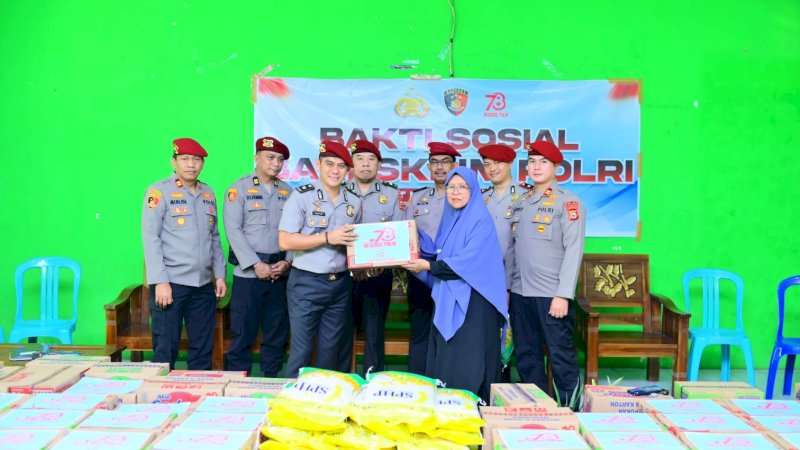 Sambut HUT Reserse Polri ke-78, Personel Reskrimsus Polda Sulsel Baksos di Panti Asuhan & Tahfidzul Qur'an