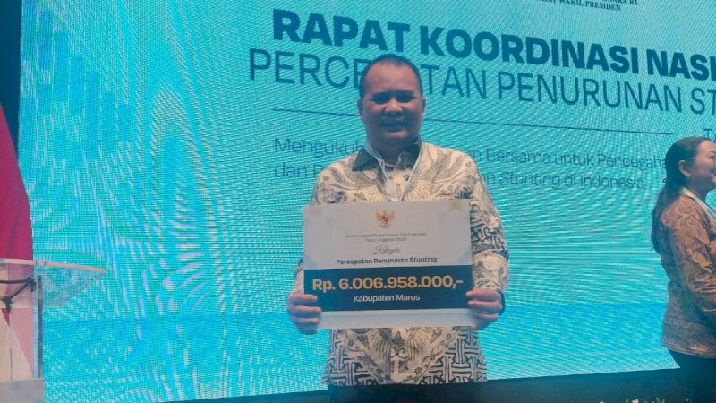 Berhasil Turunkan Angka Stunting, Pemkab Maros Terima Dana Insentif Rp6 M
