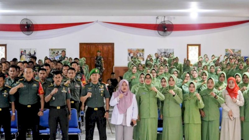 Cegah Sejak Dini, Kodim 1406/Wajo Gelar Sosialisasi Bahaya HIV/AIDS bagi Prajurit dan Persit