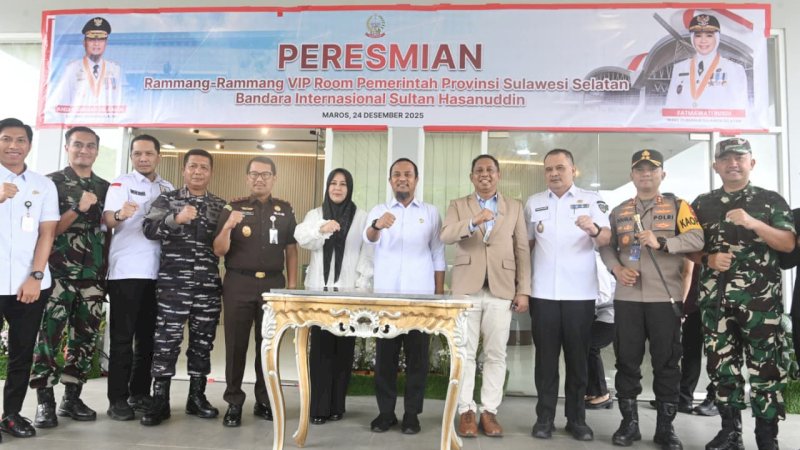 Gubernur dan Wakil Gubernur Sulsel Resmikan Rammang-Rammang VIP Room di Bandara Hasanuddin 