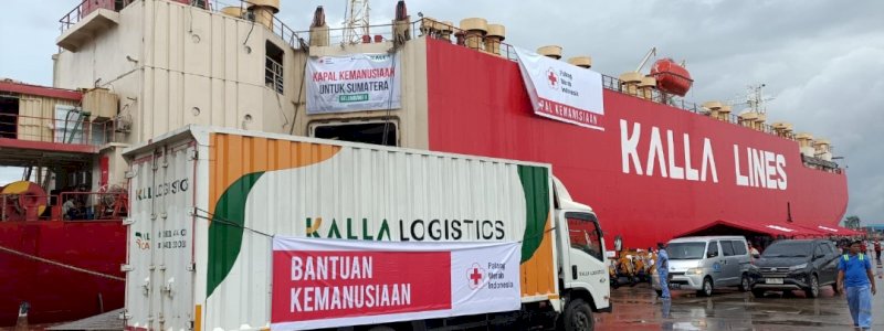 KALLA dan PMI Distribusikan 2.500 Ton Bantuan ke Sumatera Melalui Kapal Kemanusiaan Gelombang II