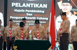 Hadiri Pelantikan Kwarcab Parepare 2025–2030, Tasming Hamid Dorong Penguatan Karakter Generasi Muda lewat Pramuka