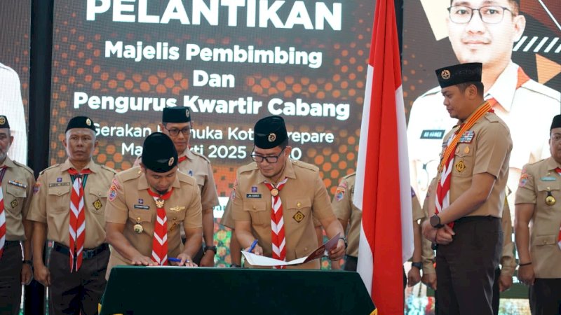 Hadiri Pelantikan Kwarcab Parepare 2025&ndash;2030, Tasming Hamid Dorong Penguatan Karakter Generasi Muda lewat Pramuka