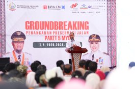 Gubernur Sulsel Ground Breaking Paket 5 di Poros Tanabatue–Palattae Bone