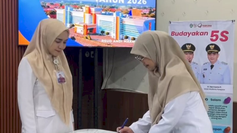 Wujudkan Tata Kelola yang Bersih, Transparan dan Berintegritas, Manajemen RSUD Andi Makkasau Lakukan Penandatanganan Pakta Integritas 