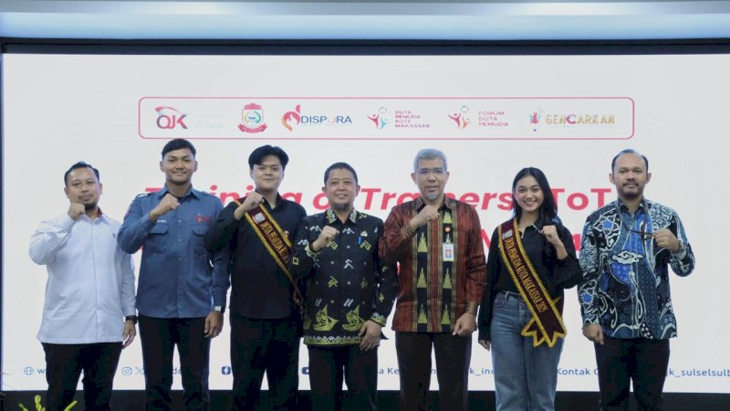 Otoritas Jasa Keuangan (OJK) Provinsi Sulawesi Selatan dan Sulawesi Barat (Sulsel Sulbar) melaksanakan kegiatan edukasi keuangan kepada pemuda melalui Training of Trainers (ToT) bagi Duta Pemuda Kota Makassar