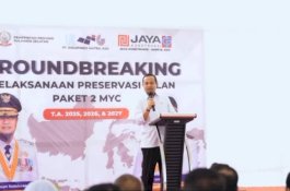 Gubernur Sulsel Groundbreaking Preservasi Jalan MYP Paket 2 Senilai Rp274 Miliar