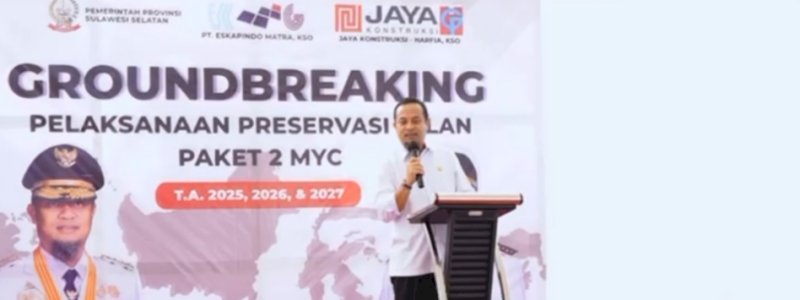 Gubernur Sulsel Groundbreaking Preservasi Jalan MYP Paket 2 Senilai Rp274 Miliar