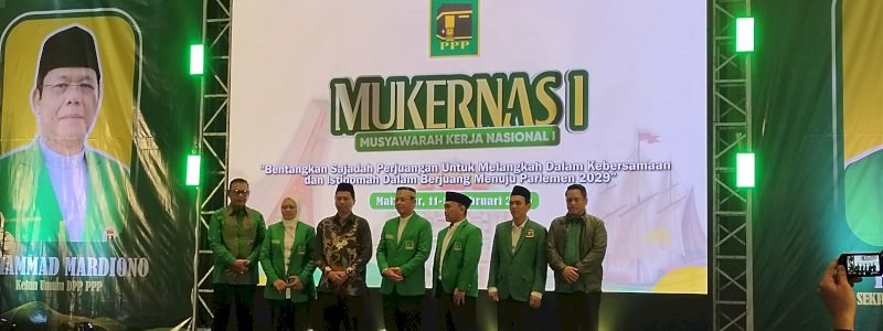 MUKERNAS I PPP di Makassar, Mardiono Serukan Kader Bergandengan Tangan Hadapi Pemilu 2029