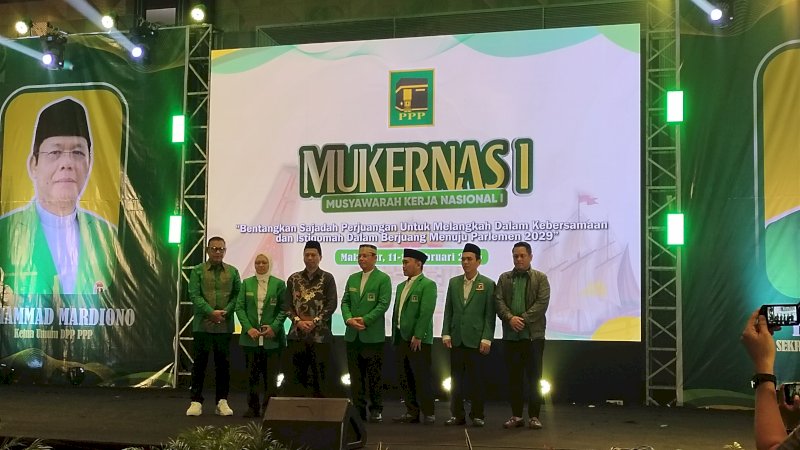MUKERNAS I PPP di Makassar, Mardiono Serukan Kader Bergandengan Tangan Hadapi Pemilu 2029