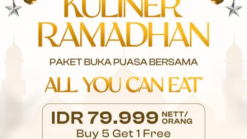 Program Kuliner Ramadan Aswin Hotel menghadirkan beragam menu khas buka puasa yang disiapkan secara bergantian selama periode Ramadan, mulai dari hidangan pembuka, menu utama, hingga sajian penutup