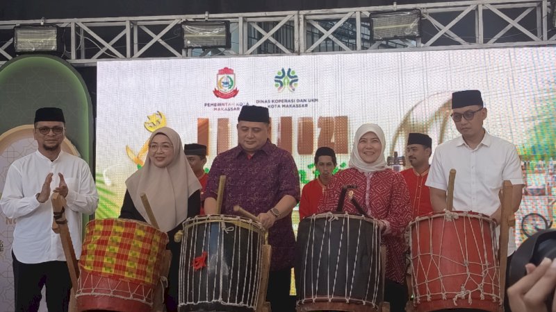 Ki-kan, Kepala Dinas Koperasi kota Makassar Arlin Ariesta, ketua TP PKK kota Makassar Melinda Aksa, Wali kota Makassar, Munafri Arifuddin, Wakil Wali kota Makassar Aliyah Mustika Ilham, Sekda kota Makassar Andi Zulkifli Nanda