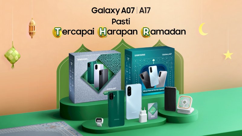 Samsung Electronics Indonesia menghadirkan Galaxy A07 dan Galaxy A17 Hari Raya Package untuk konsumen.