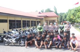 Puluhan Motor Pelaku Balapan Liar Diamankan di Kabupaten Wajo