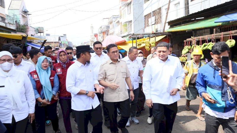 Appi Dampingi Mendag Pantau Harga Pangan di Pasar-pasar Makassar 