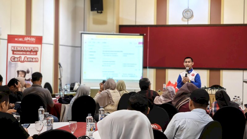 Kegiatan ini dilaksanakan pada Selasa, 10 Maret 2026, di Hotel Claro Kendari, dan dihadiri oleh sekitar 20 jurnalis dari berbagai media di Kendari.