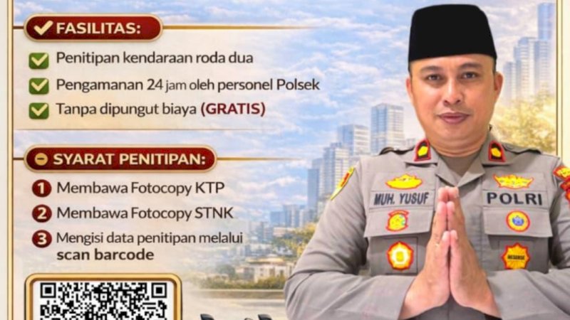 Polsek Tamalanrea Sediakan Penitipan Motor Gratis untuk Pemudik 2026