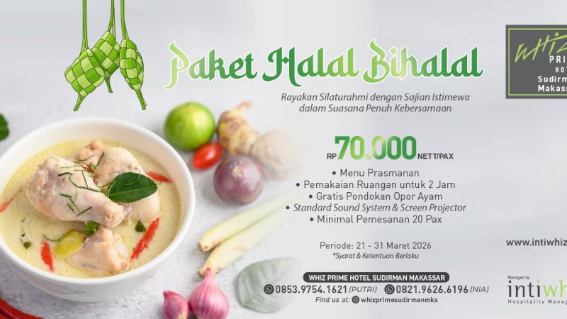 Paket halalbihalal Whiz Prime Sudirman Makassar